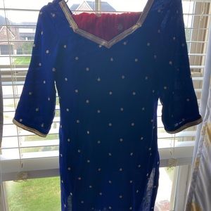 3 Pc Silk Indian Kurti & Pant